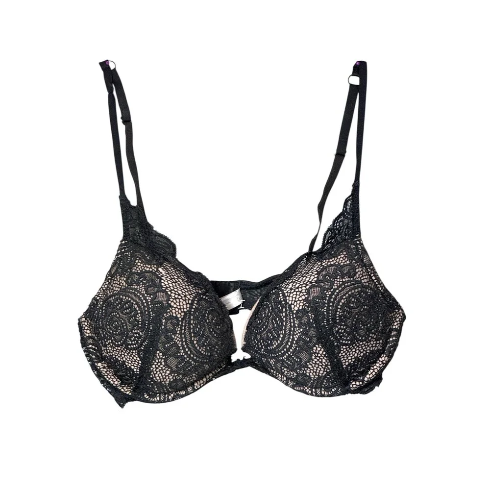 Victoria's Secret Dream Angels Lace Demi Bra Feminine Floral Paisley Pattern 36C